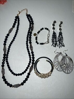 Black stone Jewelry lot